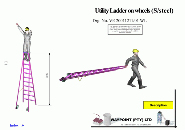 Utility Ladder On Wheels