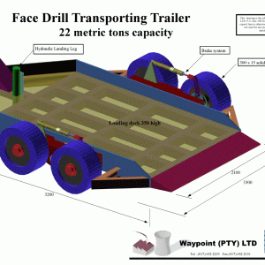 Face Drill Transporting Trailer