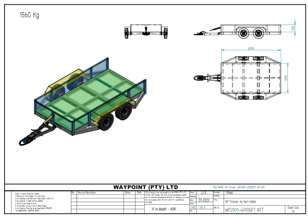 GP Trailer 4 wheel