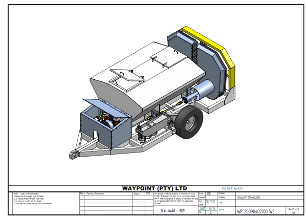 Stonedust Machine 2 wheel Hydraulic driven