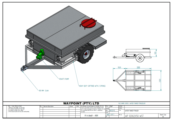 Water Tanker 2/4 wheel